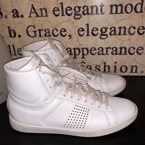 Saint Laurent White High Too Sneakers